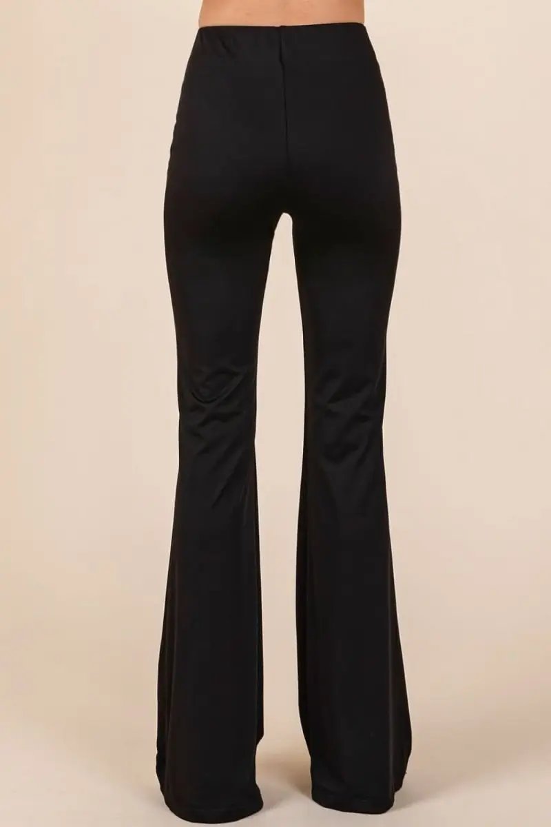 Mittoshop Stretchy Soft Elastic Waist Flare Pants - Love Salve
